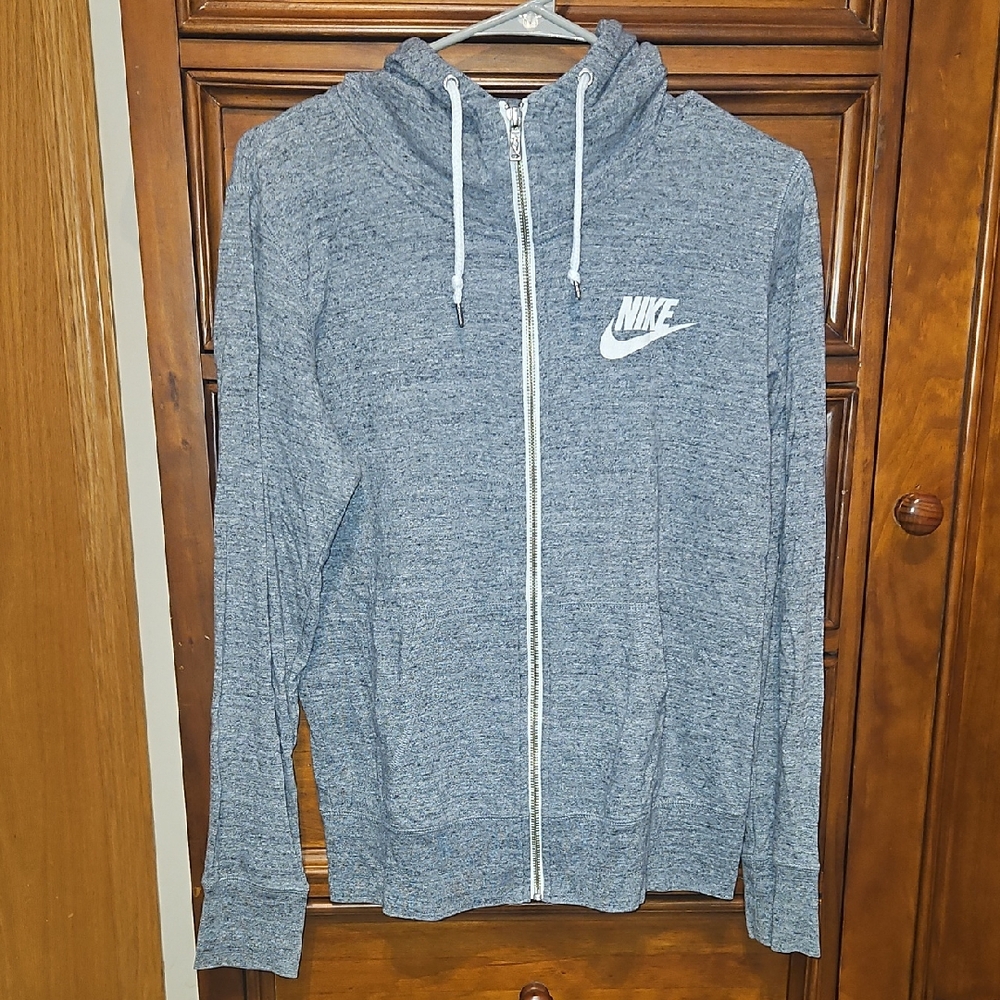 Nike Heather Gray Full-Zip Hoodie